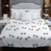 Dinosaur Footprint Paw Pattern Duvet Cover