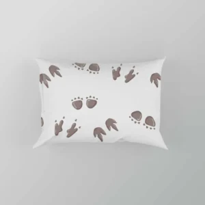 Dinosaur Footprint Paw Pattern Pillow Case