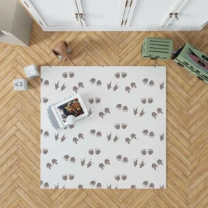 Dinosaur Footprint Paw Pattern Rug