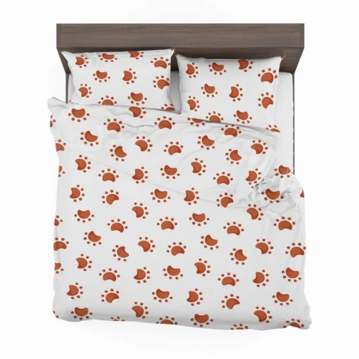 Dirty Animal Paw Prints Bedding Set 2