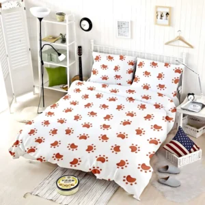 Dirty Animal Paw Prints Bedding Set