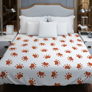 Dirty Animal Paw Prints Duvet Cover