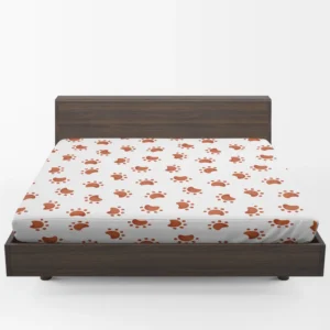 Dirty Animal Paw Prints Fitted Sheet 1