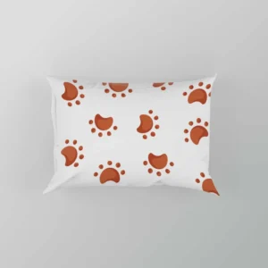 Dirty Animal Paw Prints Pillow Case