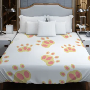 Dog Cute Paw Design Duvet Cover