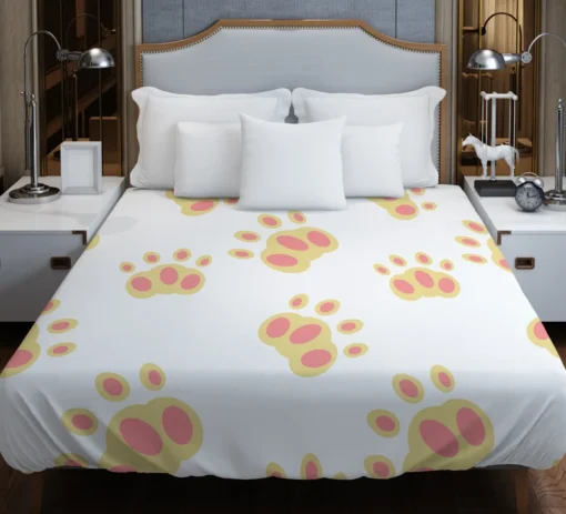 Dog Cute Paw Design Duvet Cover