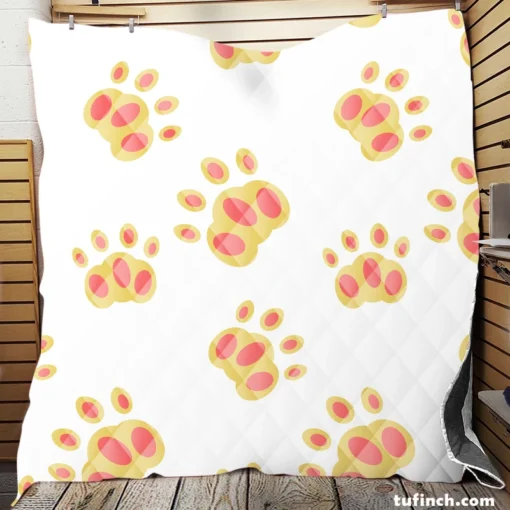 Dog Cute Paw Design Quilt Blanket