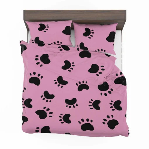 Dog Paw Print Cute Template Bedding Set 2