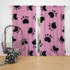 Dog Paw Print Cute Template Curtain