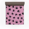 Dog Paw Print Cute Template Fitted Sheet