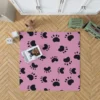 Dog Paw Print Cute Template Rug