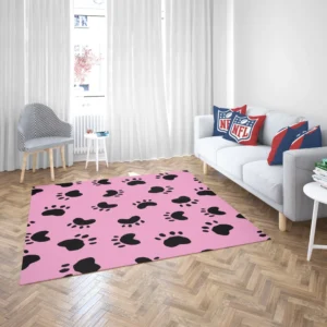 Dog Paw Print Cute Template Rug 2