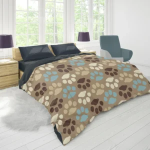 Dog Paw Trance Design Duvet Cover 1