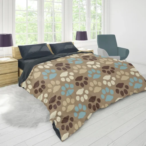 Dog Paw Trance Design Duvet Cover 1