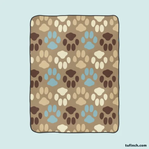 Dog Paw Trance Design Fleece Blanket 1