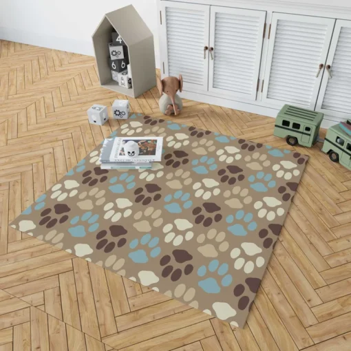 Dog Paw Trance Design Rug 1