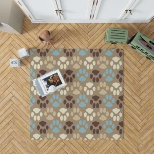 Dog Paw Trance Design Rug