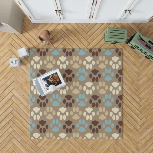 Dog Paw Trance Design Rug