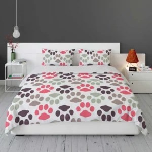 Dog Paws Footprint Design Bedding Set 1