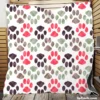 Dog Paws Footprint Design Quilt Blanket