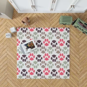 Dog Paws Footprint Design Rug