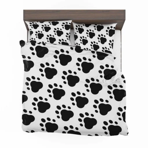 Dog Trace Black & White Bedding Set 2