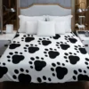 Dog Trace Black & White Duvet Cover