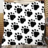 Dog Trace Black & White Quilt Blanket