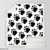 Dog Trace Black & White Sherpa Fleece Blanket