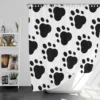 Dog Trace Black & White Shower Curtain