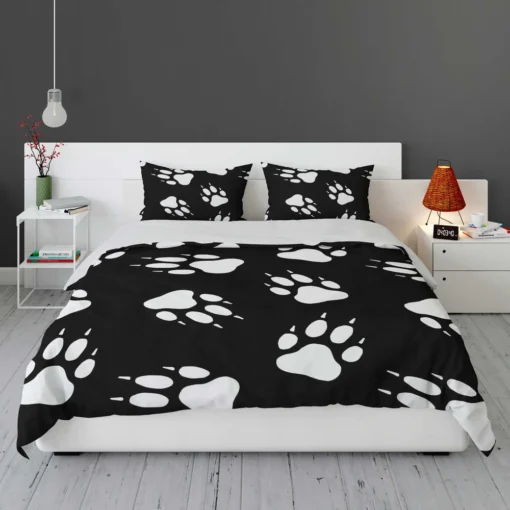 Dog Wolf Paw Seamless Bedding Set 1