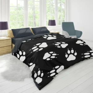 Dog Wolf Paw Seamless Duvet Cover 1