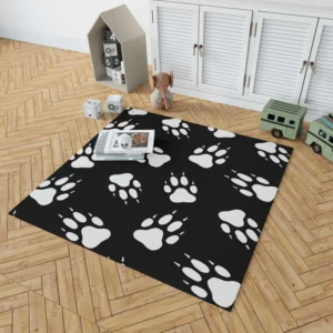 Dog Wolf Paw Seamless Rug 1