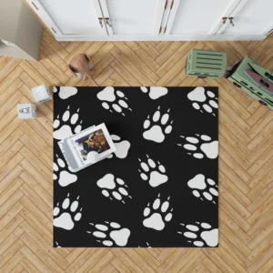 Dog Wolf Paw Seamless Rug