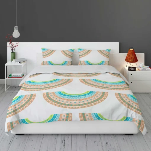 Doodle Rainbows Decorative Pattern Bedding Set 1