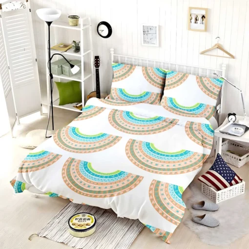 Doodle Rainbows Decorative Pattern Bedding Set