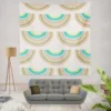 Doodle Rainbows Decorative Pattern Wall Tapestry