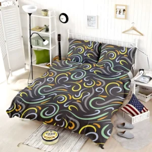 Doodle Wavy Seamless Pattern Bedding Set