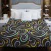 Doodle Wavy Seamless Pattern Duvet Cover