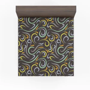 Doodle Wavy Seamless Pattern Fitted Sheet