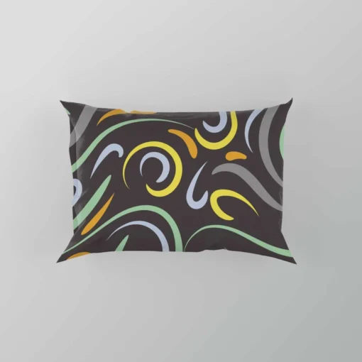 Doodle Wavy Seamless Pattern Pillow Case