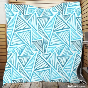 Duotone Glitch Background Quilt Blanket