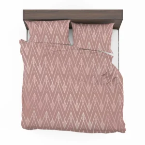 Dusty Rose Luxury Chevron Bedding Set 2