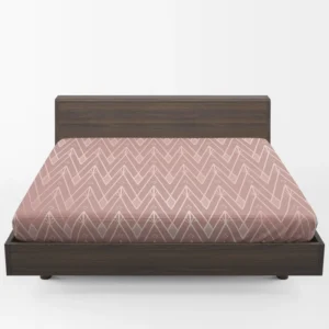 Dusty Rose Luxury Chevron Fitted Sheet 1