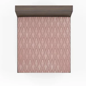 Dusty Rose Luxury Chevron Fitted Sheet