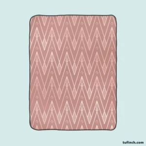 Dusty Rose Luxury Chevron Fleece Blanket 1