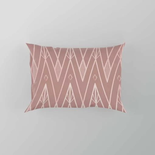 Dusty Rose Luxury Chevron Pillow Case