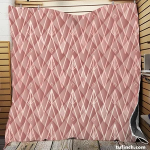 Dusty Rose Luxury Chevron Quilt Blanket