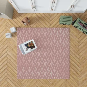 Dusty Rose Luxury Chevron Rug