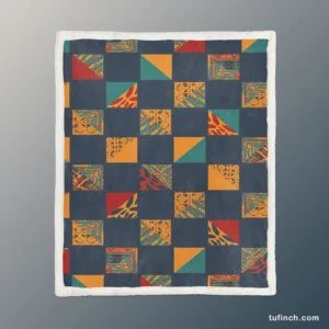 East Africa Pattern Sherpa Fleece Blanket 1